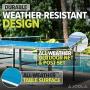 JOOLA NOVA - Outdoor Table Tennis Table with Waterproof Net Set - 10 Minute Easy Assembly - All Weather Aluminum Composite Outdoor Ping Pong Table - Tournament Quality - Indoor & Outdoor Compatible