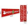 3 Pieces Merry Christmas Banner Large Christmas Porch Hanging Sign for Indoor Outdoor Christmas Decoration Party Supplies