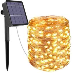 Solar String Lights Outdoor, Kolpop 78.7FT 240LED Solar Christmas Lights 8 Modes Copper Wire Solar Fairy Lights Outdoor Waterproof for Christmas Tree, Garden, Yard, Party, Camping, Patio,(Warm White)