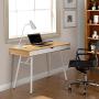 Techni Mobili Modern Multi Computer Desk with Storage, 30'' x 21.7'' x 45.3'', Pine