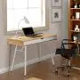 Techni Mobili Modern Multi Computer Desk with Storage, 30'' x 21.7'' x 45.3'', Pine Techni Mobili Modern Multi Computer Desk with Storage, 30'' x 21.7'' x 45.3'', Pine