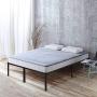 Metal Platform Bed Frame Queen Size Heavy Duty 14 Inch Beds No Box Spring Steel Slat Frames with Storage Black, AQ