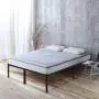 Metal Platform Bed Frame Queen Size Heavy Duty 14 Inch Beds No Box Spring Steel Slat Frames with Storage Black, AQ