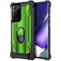 E-Began Case for Samsung Galaxy Note 20 Ultra 5G with Screen Protector (Maximum Coverage, Flexible TPU Film), Magnetic Metal Built-in Ring Holder, Full-Body Protective Shockproof Military Case -Green