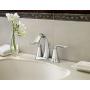 MOEN 6410 Eva Collection Two Handle Centerset Bathroom Sink Faucet with Drain Assembly, 0.5, Chrome