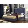 Life Home Premiere Classics Cloth Charcoal Blue Linen 51'' Tall Headboard Platform Bed with Slats Queen - Complete Bed 5 Year Warranty Included 007 Life Home Premiere Classics Cloth Charcoal Blue Linen 51'' Tall Headboard Platform Bed with Slats Queen - Complete Bed 5 Year Warranty Included 007