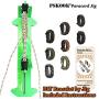 PSKOOK Paracord Bracelet Jig Kit Paracord Tool Kit Adjustable Length Weaving DIY Craft Maker Tool 4'' to 13 Solid Steel Accessories(Green)