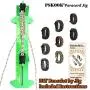 PSKOOK Paracord Bracelet Jig Kit Paracord Tool Kit Adjustable Length Weaving DIY Craft Maker Tool 4'' to 13 Solid Steel Accessories(Green)