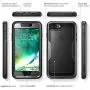 i-Blason Magma Series Case for iPhone 8 Plus 2017/iPhone 7 Plus, Heavy Duty Protection Full Body Bumper Case with Built-in Screen Protector, Includes Removable Beltclip Holster (Black)