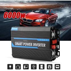 Power Inverter Car Inverter, 6000W 12V to 220V Pure Sine Wave Power Voltage Inverter Transformer Auto Accessory