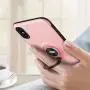 DESOF iPhone X Case, iPhone 10 Case with Ring Holder Kickstand, 360°Adjustable Ring Grip Stand Work with Magnetic Car Mount Anti-Fingerprint Slim Cover for Apple iPhone X (2017) 5.8 inch - Pink