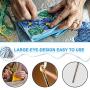 Vodiye 37 PCS Crochet Hooks Set, Coloured Aluminum Ergonomic Handle Crochet, Hook Needles for Arthritic Hands, with Stitch Markers and Large-Eye Blunt Needles