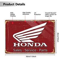 Sales-Service-Parts Metal Tin Sign | Fun Decorative Sign for Home Bar Room Garage Garden Man Cave and Outdoor Plaque 8 x 12 in