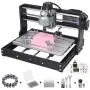 Upgraded Version 3018 Pro CNC Router Kit, Mcwdoit GRBL Control 3 Axis DIY CNC Engraving Machine, Wood Acrylic Plastic PCB MDF Milling Engraver with Offline Controller, CNC Router Bits, 300x180x45mm