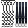 Eurmax Trampoline Stakes Heavy Duty Trampoline Parts Corkscrew Shape Steel Stakes Anchor Kit for Trampolines