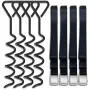 Eurmax Trampoline Stakes Heavy Duty Trampoline Parts Corkscrew Shape Steel Stakes Anchor Kit for Trampolines Eurmax Trampoline Stakes Heavy Duty Trampoline Parts Corkscrew Shape Steel Stakes Anchor Kit for Trampolines
