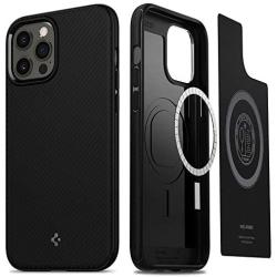 Spigen Mag Armor Designed for iPhone 12 Case (2020) / Designed for iPhone 12 Pro Case (2020) Magnetic Charger Compatible - Matte Black