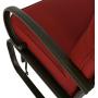 Patio Glider Bench Loveseat Outdoor Cushioed 2 Person Rocking Seating Patio Swing Chair, Brick Red