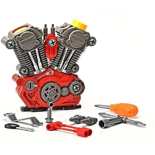 King Of Toys Educational Build-Your-Own Engine Over 25 Piece Play Set Kit with LIGHTS & SOUNDS (Build & Re-build) ''Special KIDS SAFE Storage Bag'' to protect from loosing pieces included. King Of Toys Educational Build-Your-Own Engine Over 25 Piece Play Set Kit with LIGHTS & SOUNDS (Build & Re-build) ''Special KIDS SAFE Storage Bag'' to protect from loosing pieces included.