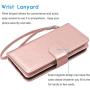 Tekcoo Wallet Case for iPhone 12 Mini / iPhone12 Mini (5.4 inch) 2020 Luxury ID Cash Credit Card Slots Holder Carrying Pouch Folio Flip PU Leather Cover [Detachable Magnetic Hard Case] - Rose Gold