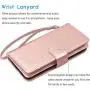 Tekcoo Wallet Case for iPhone 12 Mini / iPhone12 Mini (5.4 inch) 2020 Luxury ID Cash Credit Card Slots Holder Carrying Pouch Folio Flip PU Leather Cover [Detachable Magnetic Hard Case] - Rose Gold