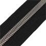 YaHoGa #5 Gunmetal Metallic Nylon Coil Zippers by The Yard Bulk Black Tape 10 Yards with 25pcs Sliders for DIY Sewing Tailor Craft Bag (Black)