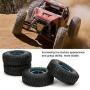 T best 4Pcs RC Wheels, 1.6in 1:10 Scale Remoted Control Tire Metal Inflatable RC Crawler Tire Replacement Part Accessory for SCX10 TRX4 D90 90046 1/10 RC Car