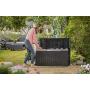 Keter Marvel Plus 71 Gallon Resin Outdoor Storage Box for Patio Furniture Cushion Storage, Brown