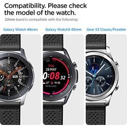 Spigen Retro Fit Designed For Samsung Galaxy Watch 3 45mm Band (2020) / Galaxy Watch 46mm Band (2018) / Gear S3 Frontier Band / S3 Classic Band - Black