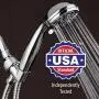 AquaDance High Pressure 6-Setting 3.5'' Chrome Face Handheld Shower with Hose for the Ultimate Shower Experience! Officially Independently Tested to Meet Strict US Quality & Performance Standards!