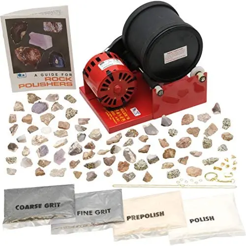 Tru-square Metal Products Single Barrel Rock Polishing Tumbler and Geology Kit with Grit and Accessory Kit Tru-square Metal Products Single Barrel Rock Polishing Tumbler and Geology Kit with Grit and Accessory Kit