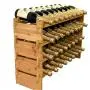 DECOMIL - 36 Bottle Stackable Modular Wine Rack Wine Storage Rack Solid Bamboo Wine Holder Display Shelves, Wobble-Free (Four-Tier, 36 Bottle Capacity) DECOMIL - 36 Bottle Stackable Modular Wine Rack Wine Storage Rack Solid Bamboo Wine Holder Display Shelves, Wobble-Free (Four-Tier, 36 Bottle Capacity)