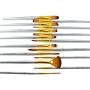 Paint Brush - Set of 15 Art Brushes for Watercolor, Acrylic & Oil Painting - Short Handles