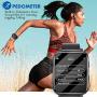 CCHKFEI 16GB MP3 Player with Bluetooth, Sports Watch MP3 Player with Touch Screen,HiFi Lossless Sound Music Player with Sport Pedometer Headphones for Running Joging Workout-Black