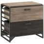 Bush Furniture Refinery Lateral File Cabinet, Rustic Gray/Charred Wood