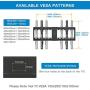 PERLESMITH Tilt Low Profile TV Wall Mount Bracket for 32-82 Inch LED LCD OLED Flat Screen TVs - Fits 16”- 24” Wood Studs, Tilting TV Mount with VESA 600x400 Holds up to 132lbs
