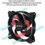 uphere Long Life Computer Case Fan 120mm Cooling Case Fan for Computer Cases Cooling Black 3-Pack, PF120BK3-3