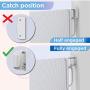 Perma Indoor/Outdoor Retractable Baby Gate 41'' Tall, Extends to 71'' Wide, Gray