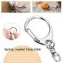 80 Pcs Keychain Clip D Snap Hook, Roctee Metal Key Ring with Chain Hooks for Lanyard Key Chain Crafting, DIY Crafts Keychain Carabiner Clip Hardware with Open Jump Ring (Silver) 80 Pcs Keychain Clip D Snap Hook, Roctee Metal Key Ring with Chain Hooks for Lanyard Key Chain Crafting, DIY Crafts Keychain Carabiner Clip Hardware with Open Jump Ring (Silver)
