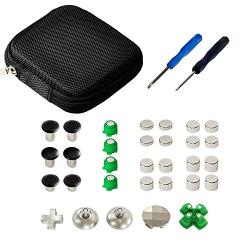 Mcbazel 31 in 1 Metal Magnetic Alloy Analog Custom Tuning ABXY Thumbstick Set with Tools for PS4 Dualshock 4 Controller