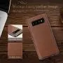 LOHASIC Galaxy S10 Case, Premium Leather Business Style Ultra Thin Slim Fit Soft Flexible Full Body Shockproof Protective Phone Cover Case for Samsung Galaxy S 10 (2019) - Brown