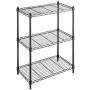 Whitmor Adjustable 3 Tier Shelving with Leveling Feet - Black