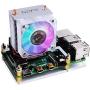 GeeekPi 2pcs Raspberry Pi 4 Quiet Fan, Raspberry Pi RGB Cooling Fan 40x40x10mm 4010 Fan DC 5V Brushless CPU Cooling Fan Cooler Radiator for Raspberry Pi 4 Model B, Raspberry Pi 3B+/3B/2B (Multicolour)