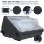 LED Wall Pack Lights 120W,（5000K Daylight Wall Pack),Commercial and Industrial Outdoor Wall Pack Lighting 500~600W HPS/HID Bulb Replacement Waterproof