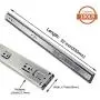 1 Pair 22 Inch Side/Rear Mount Soft Close Drawer Slides Full Extension 3 FOLD Drawer Glides - LONTAN 4502S3-22 Drawer Slides Bottom Mount Heavy Duty 100 LB Drawer Runners with Rear Mounting Brackets