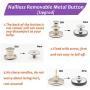 SOOSHOW 5 Styles 10 Sets Perfect Fit Instant Button Nailless Removable Metal Button Replacement No Sewing - Easy to Disassemble and Reusable, Adds an Inch to Any Pants Waist in Seconds! [Upgrad]