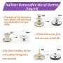 SOOSHOW 5 Styles 10 Sets Perfect Fit Instant Button Nailless Removable Metal Button Replacement No Sewing - Easy to Disassemble and Reusable, Adds an Inch to Any Pants Waist in Seconds! [Upgrad]
