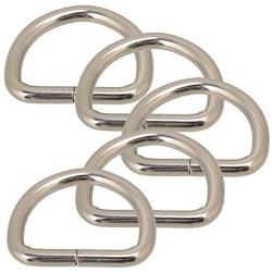 RDEXP Sliver Metal D Ring Loop Ring for Bags Belt Buckle Straps Pack of 20