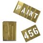 Deezio 1'' Brass 46 Pieces Interlocking Stencil Set of Numbers and Letters Kit