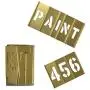 Deezio 1'' Brass 46 Pieces Interlocking Stencil Set of Numbers and Letters Kit Deezio 1'' Brass 46 Pieces Interlocking Stencil Set of Numbers and Letters Kit